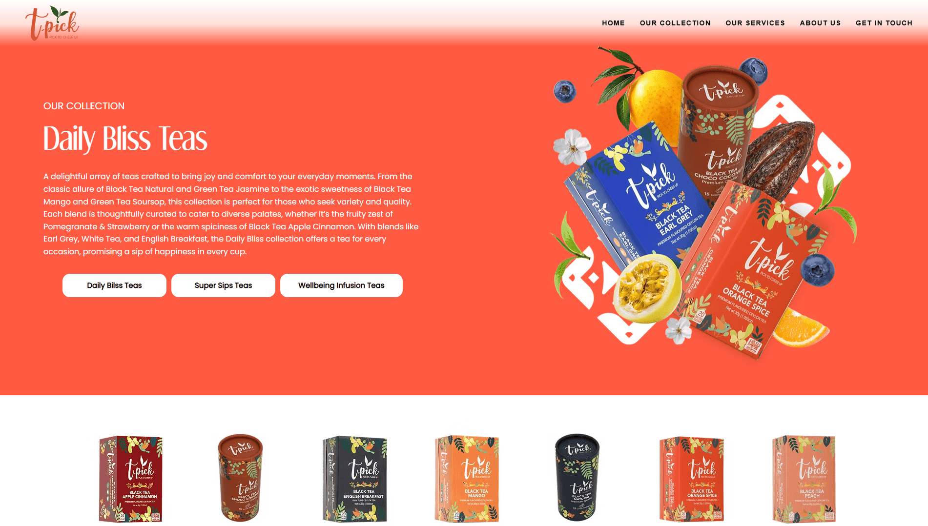 T-Pick Teas – Tea Brand Web Presence